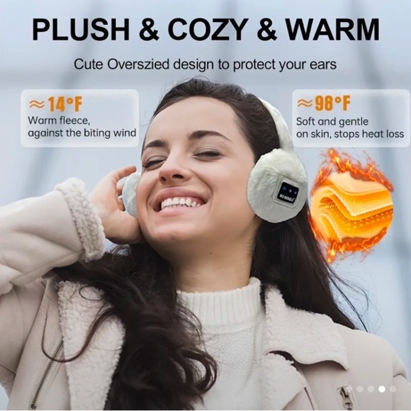 Bluetooth Ear Muffs w/Dust Bag, NWOT - Picture 4 of 6